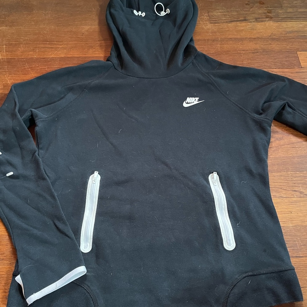 Nike Women's Black Sweater with White Accents